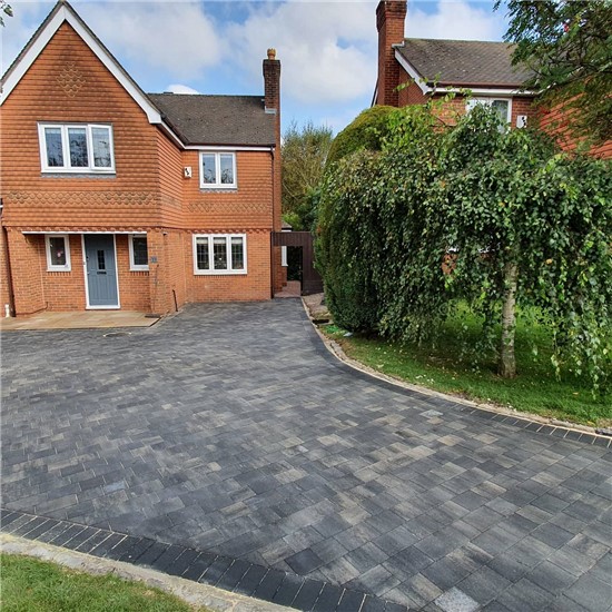 Block paving in grey